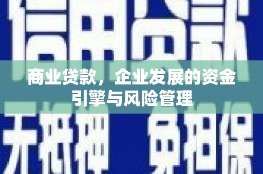 荷塘商业贷款，企业发展的资金引擎与风险管理
