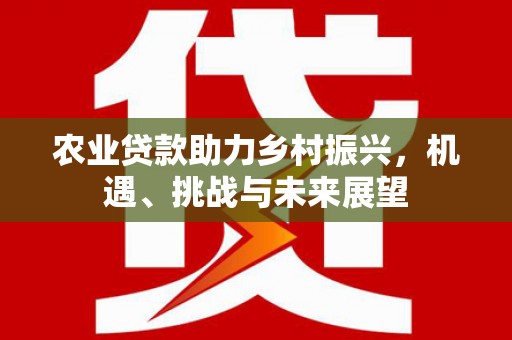 临海农业贷款助力乡村振兴，机遇、挑战与未来展望