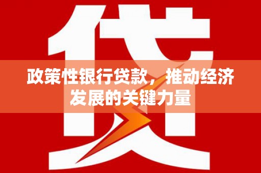蚌埠政策性银行贷款，推动经济发展的关键力量
