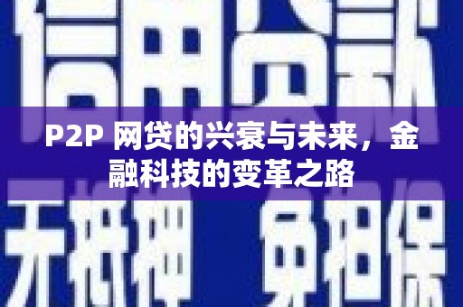 建邺P2P 网贷的兴衰与未来，金融科技的变革之路