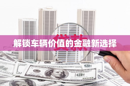 舞阳解锁车辆价值的金融新选择